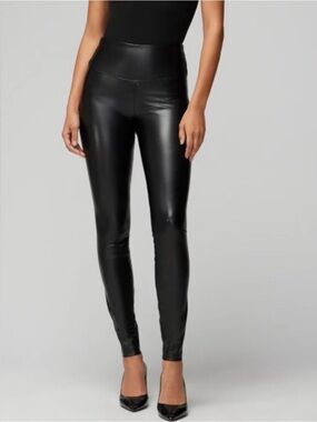 NWT White House Black Market Black Faux Leather High-Waist Leggings